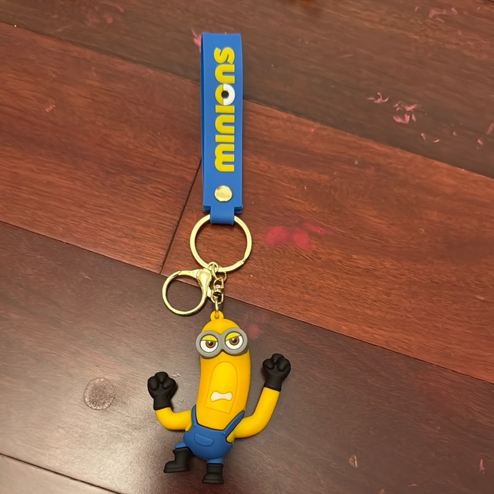 Minions Keychain with Blue Strap